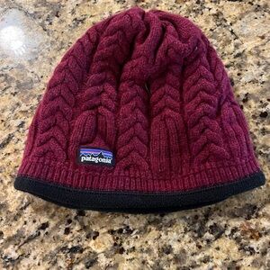 Patagonia Burgundy Knit Hat